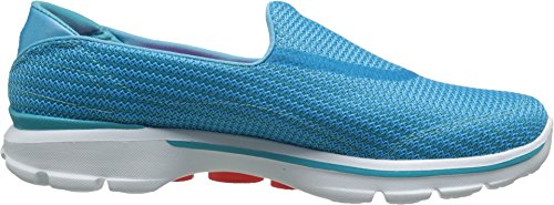 Skechers Performance Women's Go Walk 3 Slip-On Walking Shoe, Turquoise, 5 M US