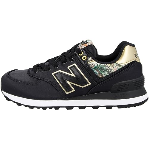 New Balance Womens 574 Core, (Black/North Sea Snc), 4 (36.5 EU)