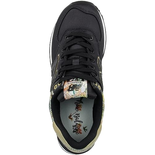 New Balance Womens 574 Core, (Black/North Sea Snc), 4 (36.5 EU)