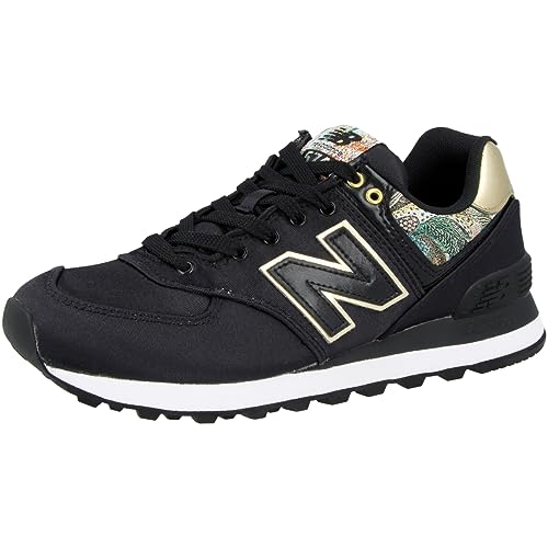 New Balance Womens 574 Core, (Black/North Sea Snc), 4 (36.5 EU)