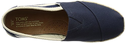 TOMS Men's Classic Canvas Slip-On, Navy Stripe University - 13 D(M) US