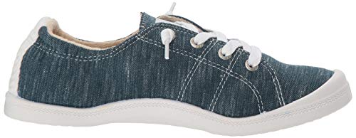 Roxy Women's Bayshore Slip on Sneaker Shoe, Teal, 8