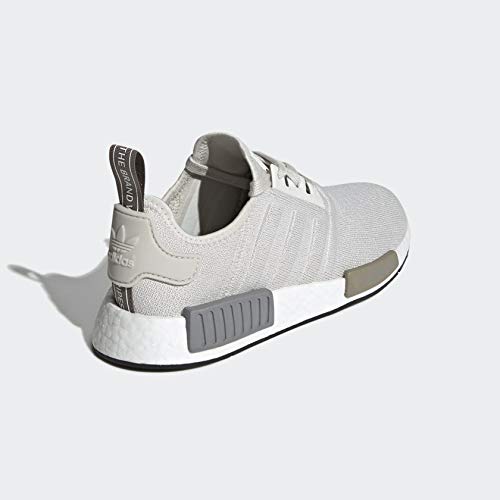 adidas Originals Women's NMD_R1 Sneaker, raw White/raw White/Black, 9