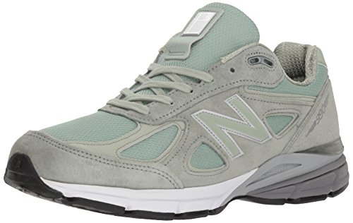 New Balance Men's Made 990 V4 Sneaker, Silver Mint/White, 12.5 D US