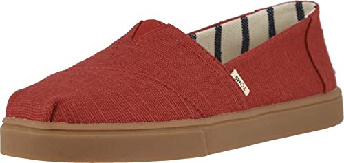 TOMS Alpargata Cupsole Brick Red Heritage Canvas Cupsole 6.5 B (M)