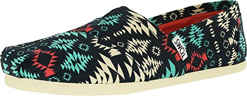 TOMS Womens Aztec Low Top Casual Shoes Blue 6 Medium (B,M)