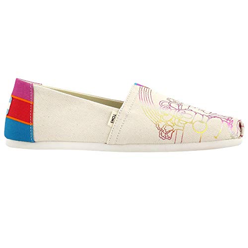 TOMS womens Alpargata loafers shoes, Natural Sesame St Vintage, 6 US