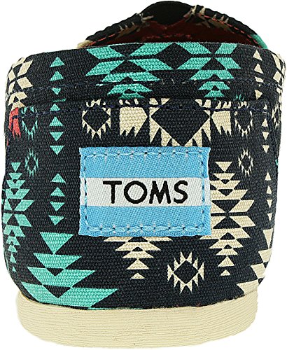 TOMS Womens Aztec Low Top Casual Shoes Blue 6 Medium (B,M)