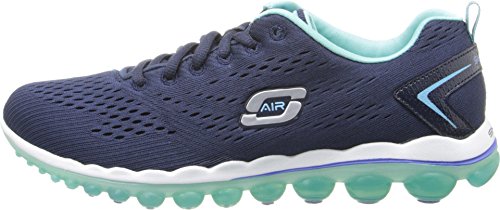 Skechers Sport Women's Skech Air Aim High Fashion Sneaker,Navy Mesh/Light Blue Trim,11 M US