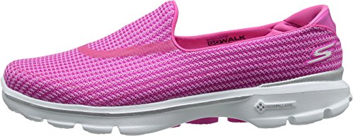 Skechers Performance Women's Go Walk 3 Slip-On Walking Shoe, Hot Pink, 9.5 M US