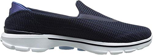 Skechers Performance Women's Go Walk 3 Slip-On Walking Shoe, Navy/White, 10 M US
