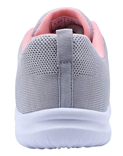 YILAN Women's Fashion Sneakers Breathable Sport Shoes (8.5, New Grey-5)