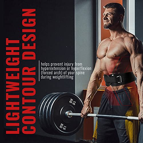 Fire Team Fit Weightlifting Belt, Weight Belt, Weight Lifting Belt for Men and Women, 6 Inch, Back Support for Lifting, Squat and Deadlifting Belt (Red Line, 27" - 32" Around Navel, X-Small)