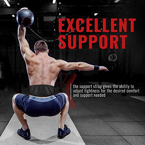 Fire Team Fit Weightlifting Belt, Weight Belt, Weight Lifting Belt for Men and Women, 6 Inch, Back Support for Lifting, Squat and Deadlifting Belt (Red Line, 27" - 32" Around Navel, X-Small)