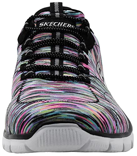 Skechers Women's Sport Empire - Rock Around Relaxed Fit Fashion Sneaker, Black/Multi, 9 B(M) US