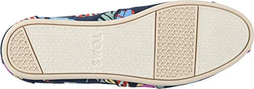 TOMS Women's Alpargata Espadrille, Size: 11 B(M) US, Color: Navy Tropical Leaves