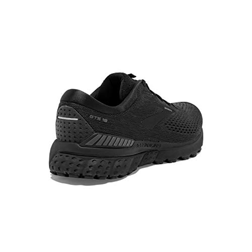 Brooks Womens Adrenaline GTS 19 Running Shoe - Black/Ebony - B - 7.0