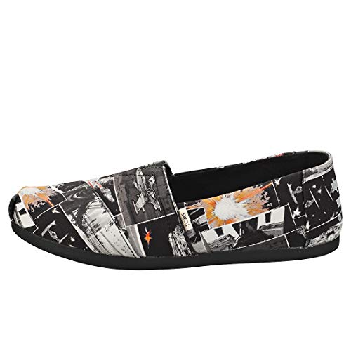 TOMS Black Star Wars Print Women's Canvas Slip-on Black 10014414 10