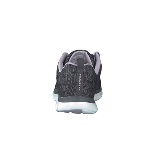 Skechers Women's Flex Appeal 2.0 Trainers, Black (Black/Lavender Bklv), 4.5 UK 37.5 EU 7.5 US
