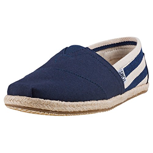 TOMS Classic Stripe University Mens Slip On 7 UK Navy White
