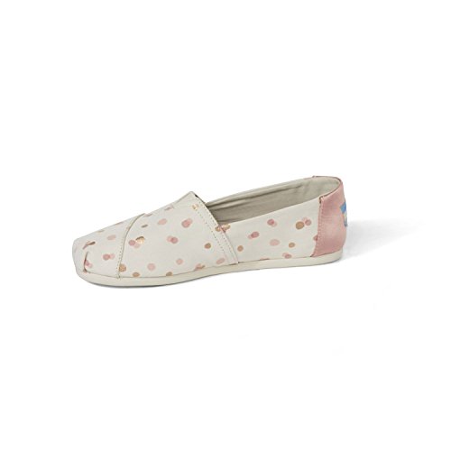 TOMS Women's Pale Blush Metallic Dots Classics 10012652 (Size: 8)