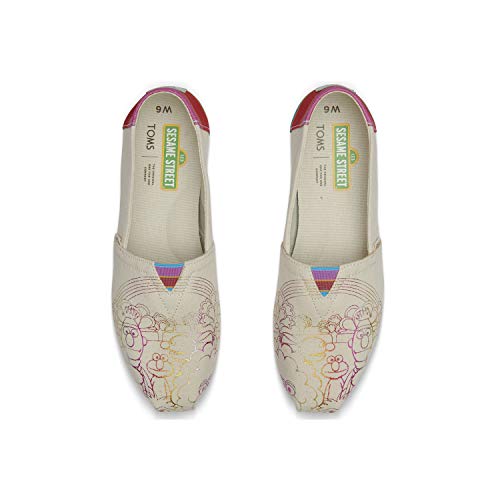 TOMS Sesame Street X Vintage Crew Foil Printed Canvas Women's Classics 10013637 (Size: 8)