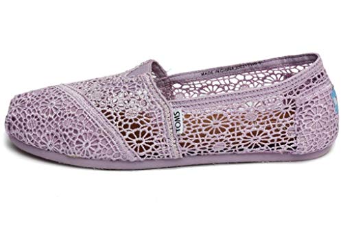 TOMS Shoes Women's Classics Lilac Snow Crochet Slip-On Shoes (8.0 US W)