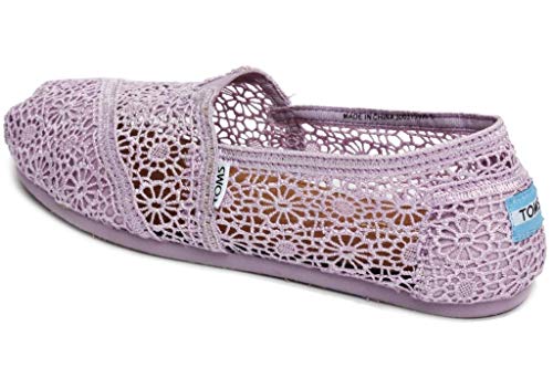 TOMS Shoes Women's Classics Lilac Snow Crochet Slip-On Shoes (8.0 US W)