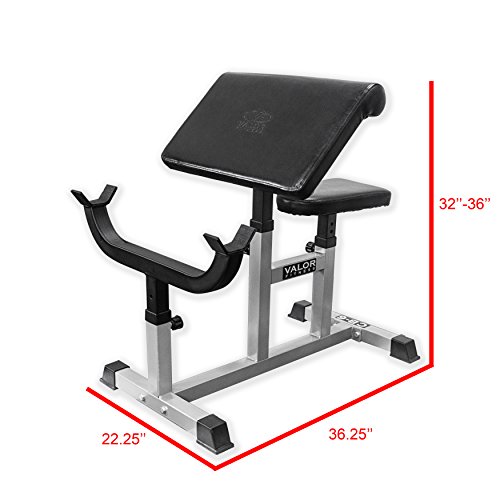 Valor Fitness CB-6 Adjustable Arm Curl Bench