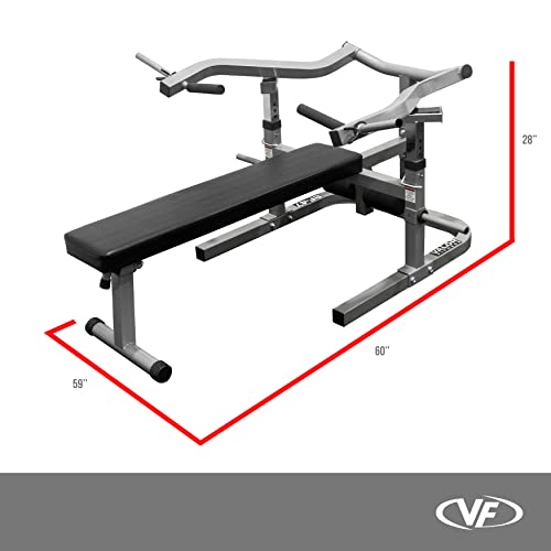 Valor Fitness BF-47 Adjustable Flat/Incline Bench Press with Independent Converging Arms and Ab Crunch Feature