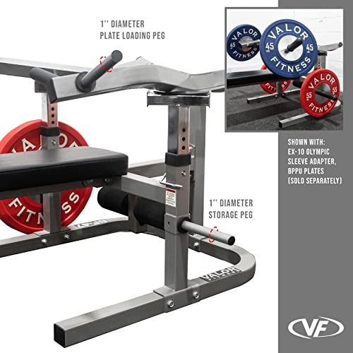 Valor Fitness BF-47 Adjustable Flat/Incline Bench Press with Independent Converging Arms and Ab Crunch Feature
