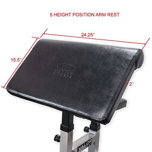 Valor Fitness CB-6 Adjustable Arm Curl Bench