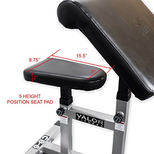 Valor Fitness CB-6 Adjustable Arm Curl Bench