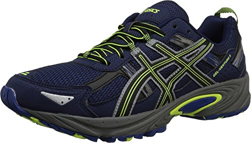 ASICS Men's Gel Venture 5 Running Shoe, Indigo Blue/Black/Flash Yellow, 8 M US