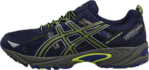 ASICS Men's Gel Venture 5 Running Shoe, Indigo Blue/Black/Flash Yellow, 8 M US