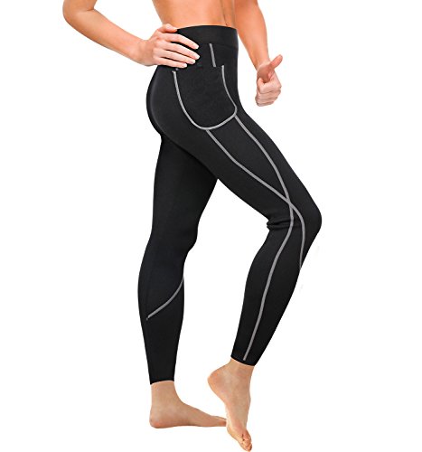 High Waist Neoprene Sweat Leggings for Women
