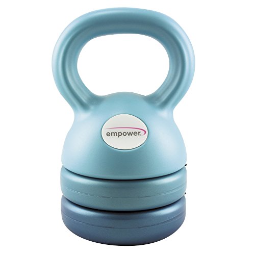 Empower Kettlebell Weight Set for Women, Adjustable Kettlebells 5 lbs, 8 lbs, 12 lbs, 3-in-1 Kettlebell Set
