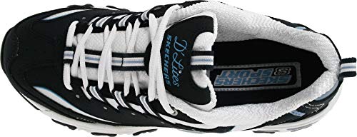 Skechers Sport Women's D'Lites Lace-Up Sneaker, Navy, 8 M US