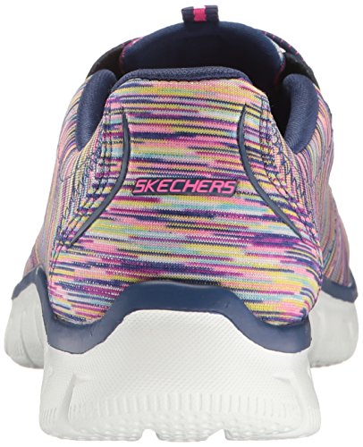 Skechers Women's Sport Empire - Rock Around Relaxed Fit Fashion Sneaker, Navy/Multi, 5.5 B(M) US