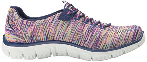 Skechers Women's Sport Empire - Rock Around Relaxed Fit Fashion Sneaker, Navy/Multi, 5.5 B(M) US