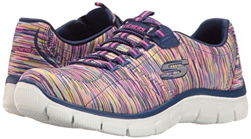 Skechers Women's Sport Empire - Rock Around Relaxed Fit Fashion Sneaker, Navy/Multi, 5.5 B(M) US