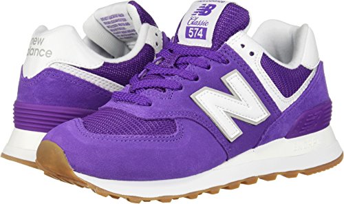 New Balance Women's 574 V2 Essentials Sneaker, Purple Mountain/White, 5