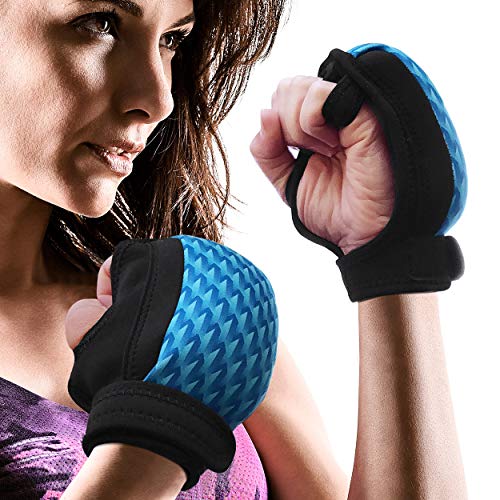 Empower Women's 4 lb Weighted Gloves, Geo Blue