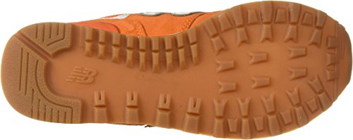 New Balance Women's 574 V2 Essentials Sneaker, Varsity Orange/White, 5 W US