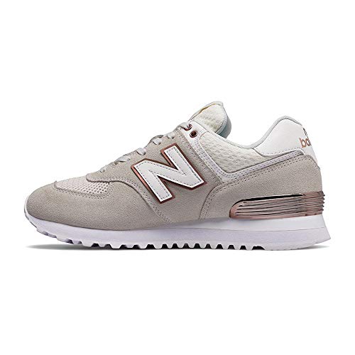 New Balance Women's 574 V2 All Day Sneaker, Sea Salt/Rose G, 5 W US