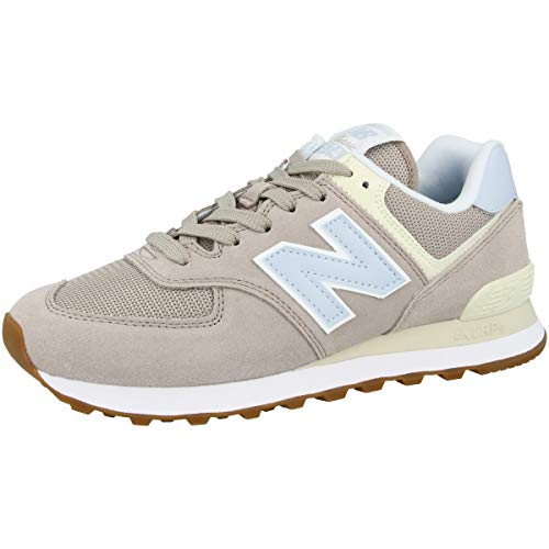 New Balance Women's 574 V2 Summer Sneaker, Flat White, 5 W US