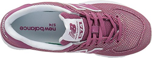 New Balance Women's 574 V2 Mermaid Sneaker, Dragon Fruit/Wh, 5.5 B US