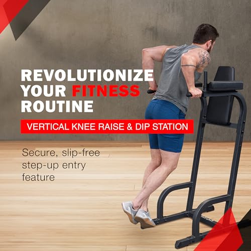 Body-Solid Vertical Knee Raise with Dip Station