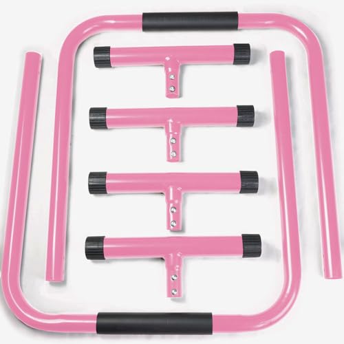 Titan Fitness Pink Dip Station Leg Raise Bars Body Weight Parallettes Crossfit