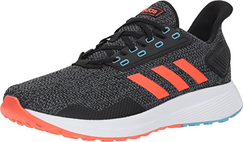 adidas Men's Duramo 9 Running Shoe, Core Black/Solar Red/Grey, 13 M US